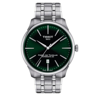 Tissot - T139.407.11.091.00  Chemin Des Tourelles Powermatic 80 42 Stainless Steel / Green / Bracelet