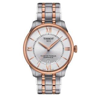 Tissot - T139.807.22.038.00  Chemin Des Tourelles Powermatic 80 39 Stainless Steel - Rose Gold / Silver / Bracelet