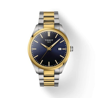 Tissot - T150.410.22.041.00  PR 100 Quartz 40 Stainless Steel - Yellow Gold / Blue / Bracelet