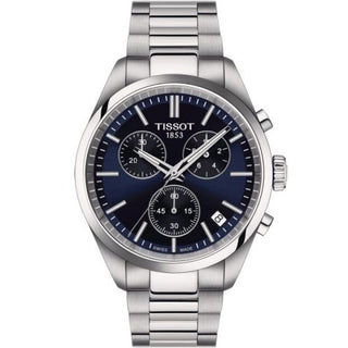 Tissot - T150.417.11.041.00  PR 100 Quartz Chronograph Stainless Steel / Blue / Bracelet