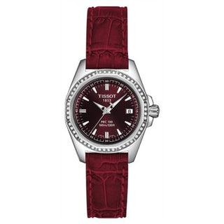 Tissot - T22.1.161.81  PRC 100 Quartz 29.7 Stainless Steel / Red / Strap