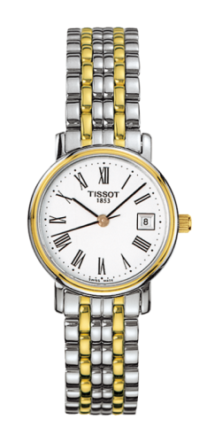 Tissot - T52.2.281.13  Desire Quartz 24 Stainless Steel / Yellow Gold PVD / White / Bracelet