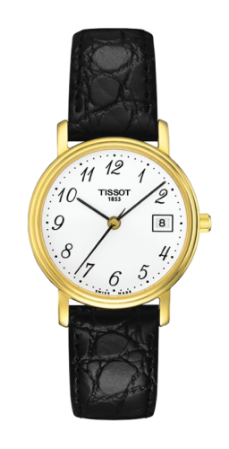 Tissot - T52.5.121.12  Desire Quartz 27 Yellow Gold PVD / White / Strap