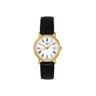 Tissot - T52.5.421.13  Desire Quartz 34 Yellow Gold PVD / White / Strap