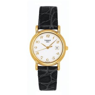 Tissot - T71.3.129.12  Carson Quartz 26.8 Yellow Gold / White / Strap