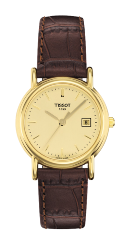 Tissot - T71.3.129.21  Carson Quartz 26.8 Yellow Gold / Champagne / Strap