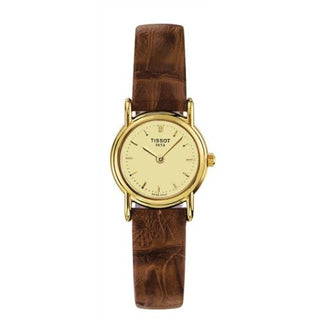 Tissot - T71.3.130.21  Carson Quartz 22 Yellow Gold / Champagne / Strap