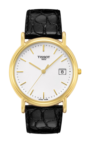 Tissot - T71.3.429.11  Carson Quartz 33.7 Yellow Gold / White / Strap