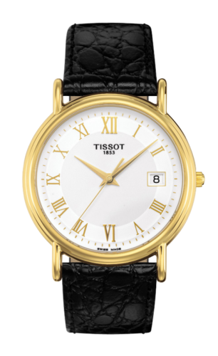 Tissot - T71.3.429.13  Carson Quartz 33.7 Yellow Gold / Silver / Strap