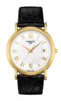 Tissot Carson Quartz 33.7 Yellow Gold / Champagne / Strap (T71.3.429.13)