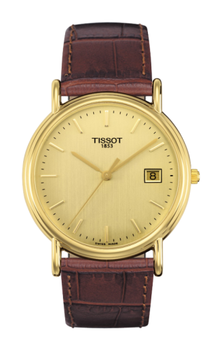 Tissot - T71.3.429.21  Carson Quartz 33.7 Yellow Gold / Champagne / Strap