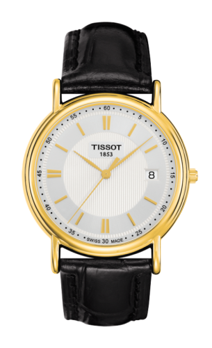 Tissot - T71.3.429.61  Carson Quartz 33.7 Yellow Gold / Silver / Strap