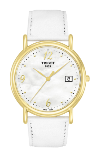 Tissot - T71.3.429.74  Carson Quartz 33.7 Yellow Gold / MOP / Strap