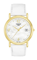 Tissot Carson Automatic 35.5 Yellow Gold / White / Strap (T71.3.429.74)