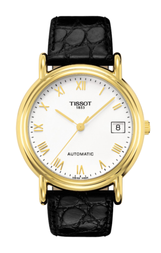 Tissot - T71.3.430.13  Carson Automatic 35.5 Yellow Gold / White / Strap