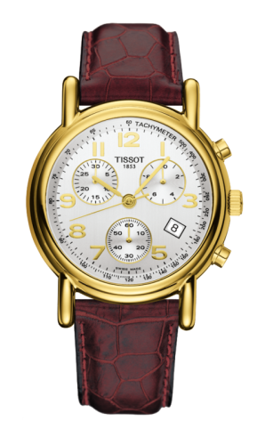 Tissot - T71.3.442.32  Carson Chronograph Quartz 39.7 Yellow Gold / Silver / Strap