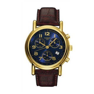 Tissot - T71.3.442.42  Carson Chronograph Quartz 39.7 Yellow Gold / Blue / Strap