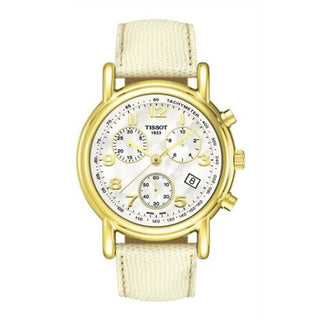 Tissot - T71.3.442.72  Carson Chronograph Quartz 39.7 Yellow Gold / MOP / Strap