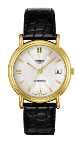 Tissot - T71.3.463.34  Carson Automatic 35.5 Yellow Gold / Silver / Strap