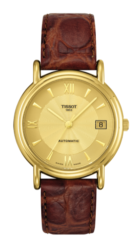 Tissot - T71.3.464.24  Carson Automatic 35.5 Yellow Gold / Champagne / Strap