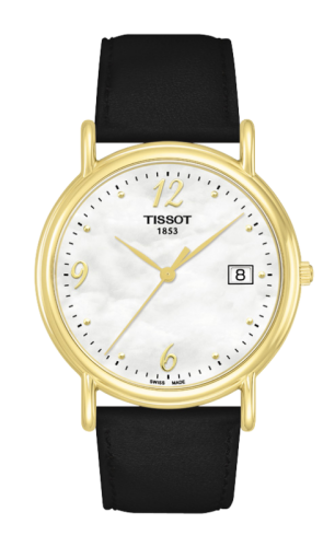 Tissot - T71.3.489.74  Carson Quartz 34 Yellow Gold / MOP / Strap