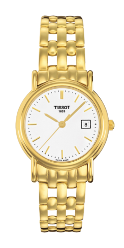 Tissot - T73.3.131.11  Carson Quartz 27 Yellow Gold / White / Bracelet