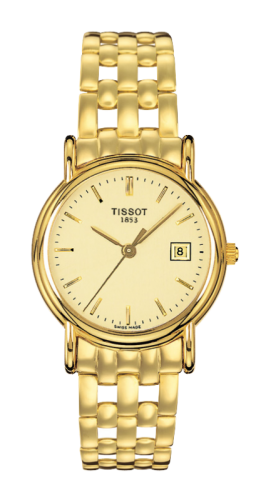 Tissot - T73.3.131.21  Carson Quartz 27 Yellow Gold / Champagne / Bracelet