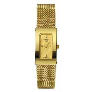 Tissot - T73.3.322.21  Bellflower Carree Yellow Gold / Champagne / Bracelet