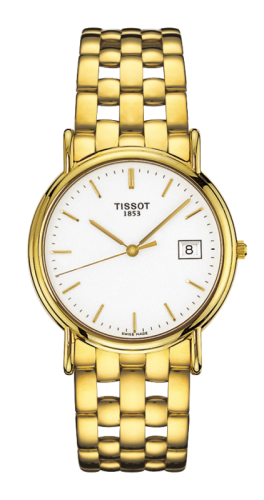 Tissot - T73.3.413.11  Carson Quartz 33.6 Yellow Gold / White / Bracelet