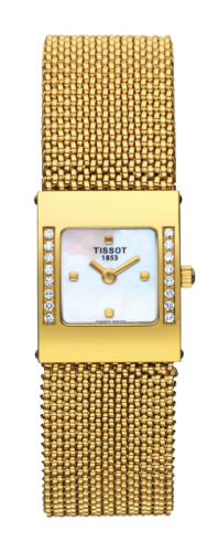 Tissot - T74.3.308.71  Bellflower Square Yellow Gold / Diamond / Bracelet