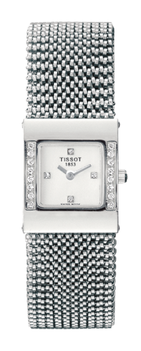 Tissot - T74.5.308.36  Bellflower Square White Gold / Diamond / Silver / Bracelet