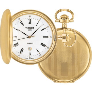 Tissot - T83.4.553.13  Savonnette Yellow Gold / White