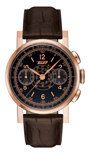 Tissot - T904.432.76.057.00  Heritage Chronograph Pink Gold / Black / Strap