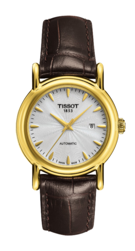 Tissot - T907.007.16.031.00  Carson Automatic 29.7 Yellow Gold / Silver / Strap