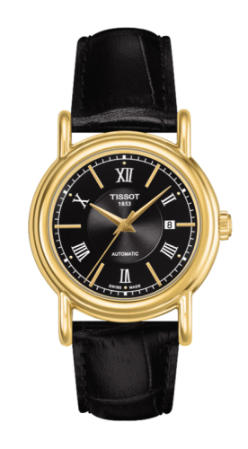 Tissot - T907.007.16.058.00  Carson Automatic 29.7 Yellow Gold / Black / Strap