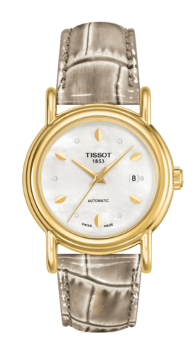 Tissot - T907.007.16.106.00  Carson Automatic 29.7 Yellow Gold / MOP / Alligator