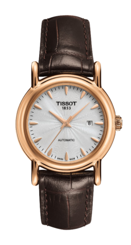 Tissot - T907.007.76.031.00  Carson Automatic 29.7 Rose Gold / Silver / Strap