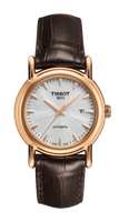 Tissot Carson Automatic 29.7 Yellow Gold / Silver / Strap (T907.007.76.031.00)