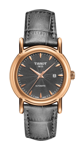 Tissot - T907.007.76.081.00  Carson Automatic 29.7 Rose Gold / Grey / Strap