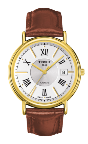 Tissot - T907.407.16.038.00  Carson Automatic 40 Yellow Gold / Silver / Strap