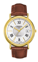 Tissot Carson Automatic 40 Yellow Gold / Black / Strap (T907.407.16.038.00)