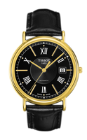 Tissot Carson Automatic 35.5 Yellow Gold / Silver / Strap (T907.407.16.058.00)