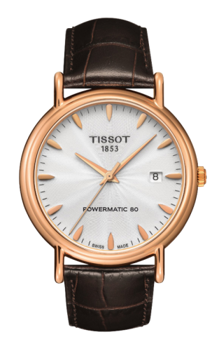 Tissot - T907.407.76.031.00  Carson Powermatic 80 40 Rose Gold / Silver / Strap