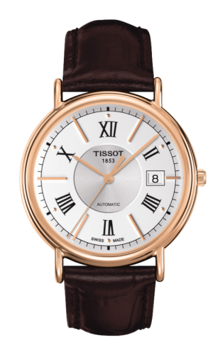 Tissot - T907.407.76.038.00  Carson Automatic 40 Rose Gold / Silver / Strap