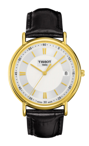 Tissot - T907.410.16.031.00  Carson Quartz 40 Yellow Gold / Silver / Strap