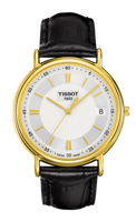 Tissot Carson Quartz 33.7 Yellow Gold / Silver / Strap (T907.410.16.031.00)