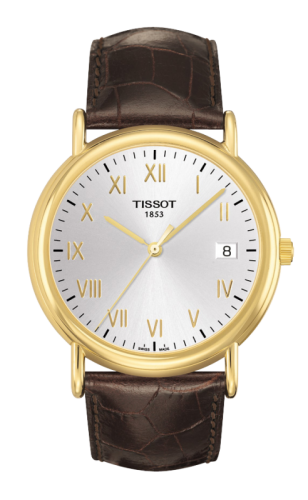 Tissot - T907.410.16.033.00  Carson Quartz 40 Yellow Gold / Silver / Strap