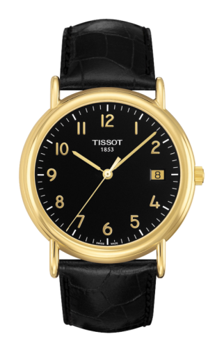 Tissot - T907.410.16.052.00  Carson Quartz 40 Yellow Gold / Black / Strap