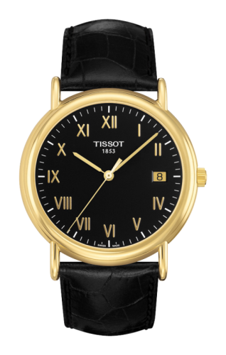 Tissot - T907.410.16.053.00  Carson Quartz 40 Yellow Gold / Black / Strap