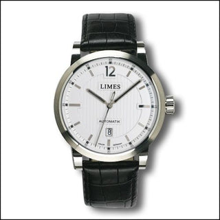 Limes - U6017-LA1.5  Chyros Automatic - Silvered / black leather strap (Croco)